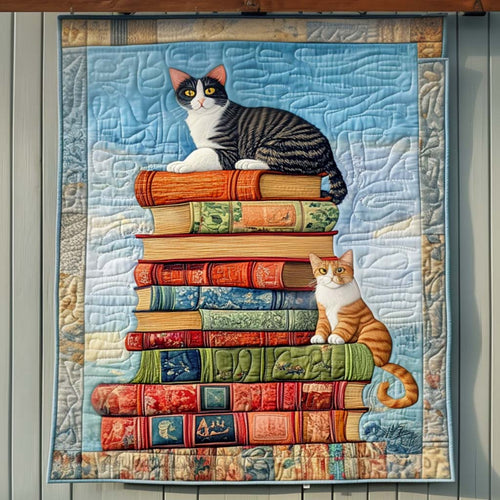 Cats Among Classics Quilted Blanket NCU0NT934