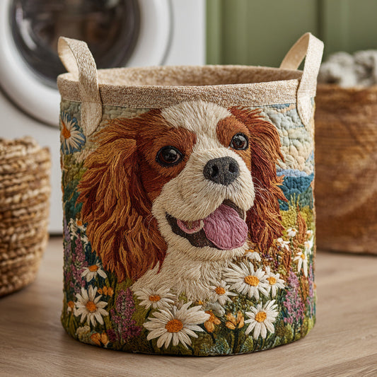 Cavalier Bloom Bright Quilted Laundry Basket NCU0HNH791