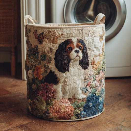 Cavalier Flower Garden Quilted Laundry Basket NCU0HNH456