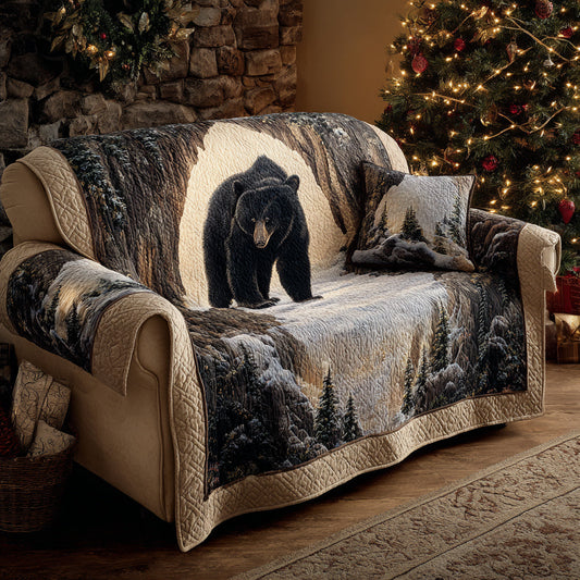 Cave Bear Quilted Sofa Cover NCU0HNH720