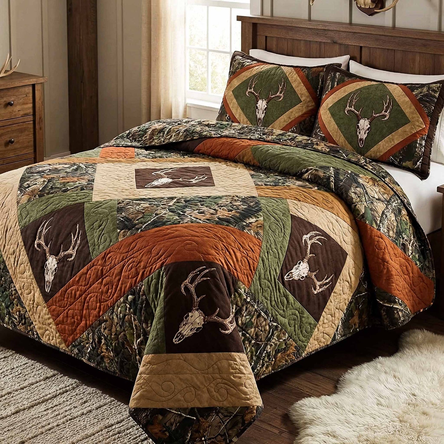 Cedar Lodge 3-Piece Quilted Bedding Set NCU0NXD1740