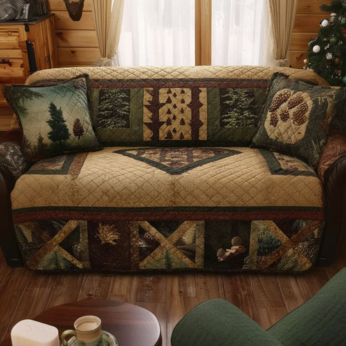 Cedar Ridge Retreat Quilted Sofa Cover NCU0PTT2820
