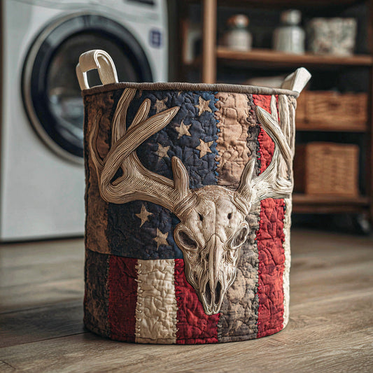 Cedar Stag Quilted Laundry Basket NCU0NTD1199