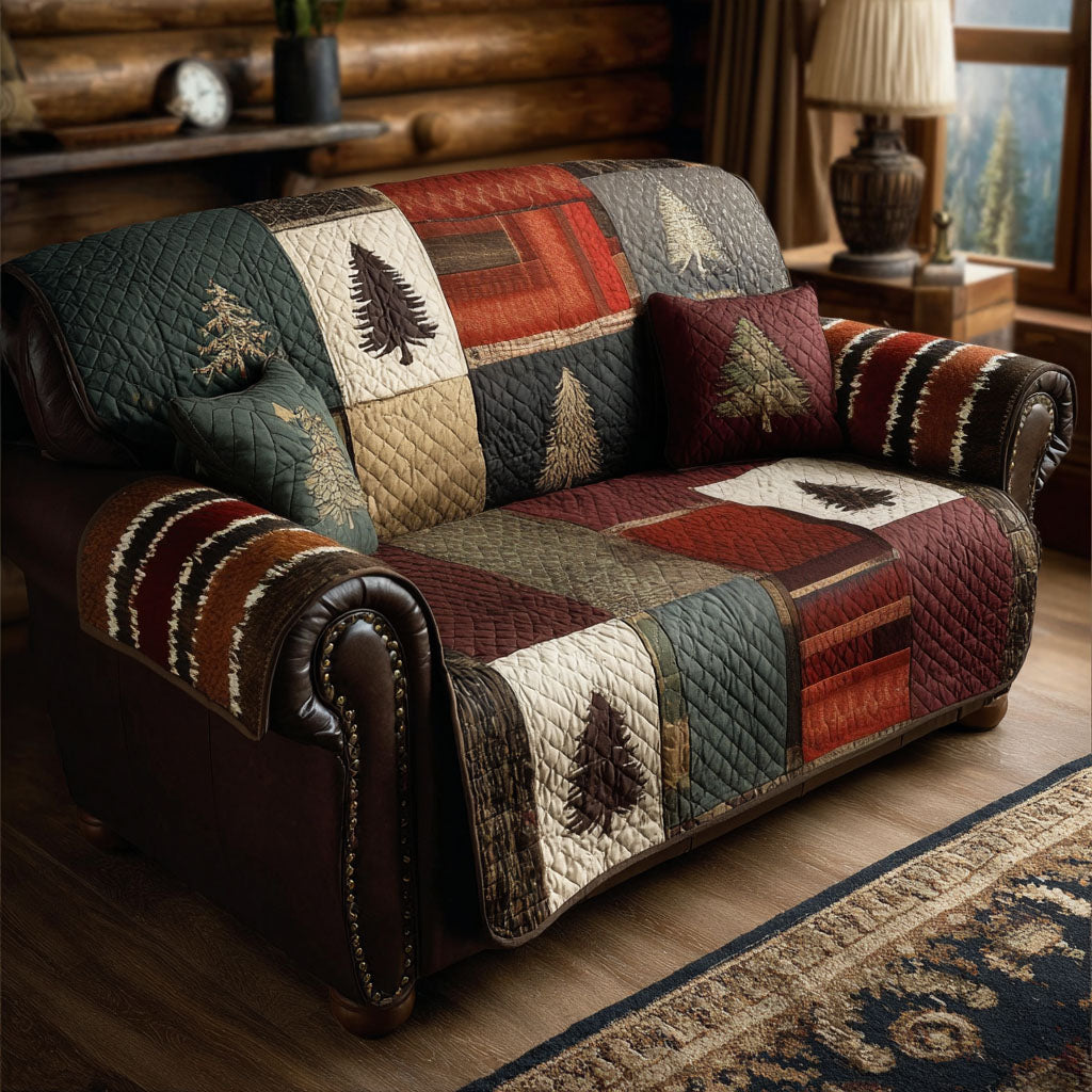 Cedar Trail Homestead Quilted Sofa Cover NCU0PTT2837