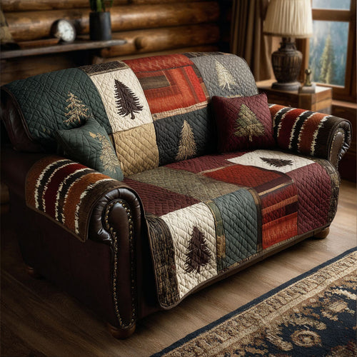 Cedar Trail Homestead Quilted Sofa Cover NCU0PTT2837