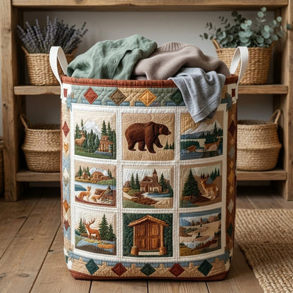 Cedar Trail Quilted Laundry Basket NCU0PVL811