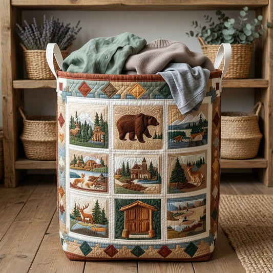 Cedar Trail Quilted Laundry Basket NCU0PVL811