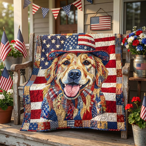 Celebration Golden Retriever Quilted Blanket NCU0HNH1081