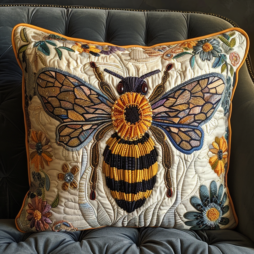 Celestial Bee Quilted Pillow Case NCU0NT946