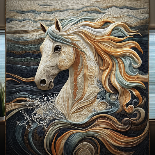 Celestial Stallion Quilted Blanket NCU0DV097