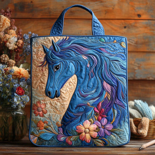 Celestial Blue Harmony Quilted Tote Bag NCU0NXD797