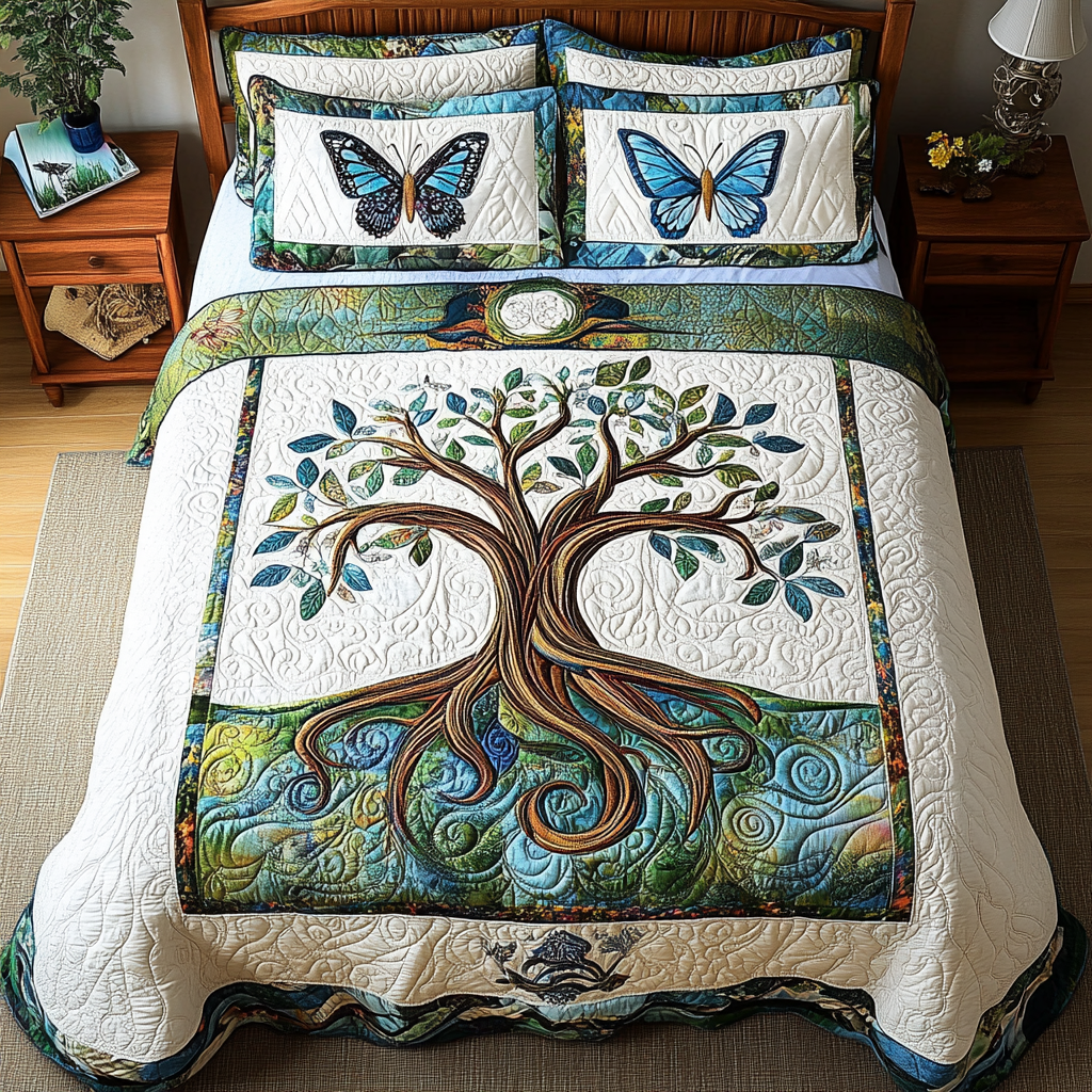 Celestial Canopy 3-Piece Quilted Bedding Set NCU0DDK168