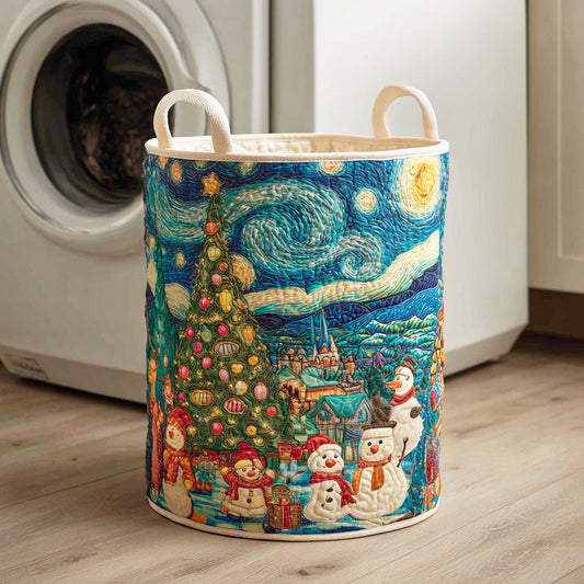 Celestial Christmas Glow Quilted Laundry Basket NCU0NTD1116