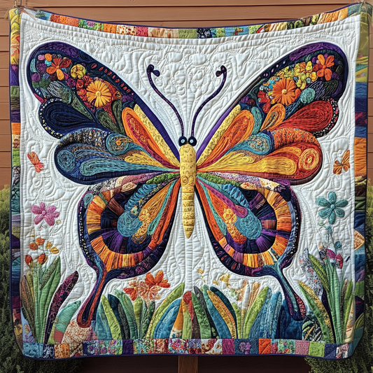 Celestial Garden Wings Quilted Blanket NCU0PVL044