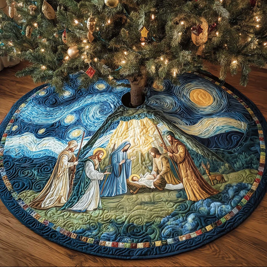 Celestial God Christmas Quilted Tree Skirt NCU0HTT116