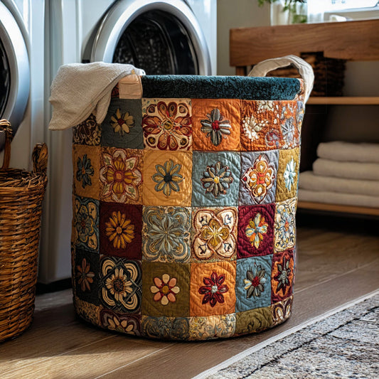 Celestial Lace Quilted Laundry Basket NCU0PTT738