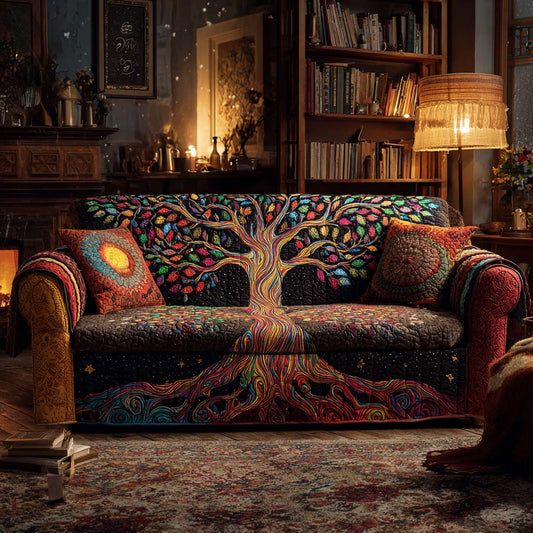 Celestial Life Tree Quilted Sofa Cover NCU0NXD1239