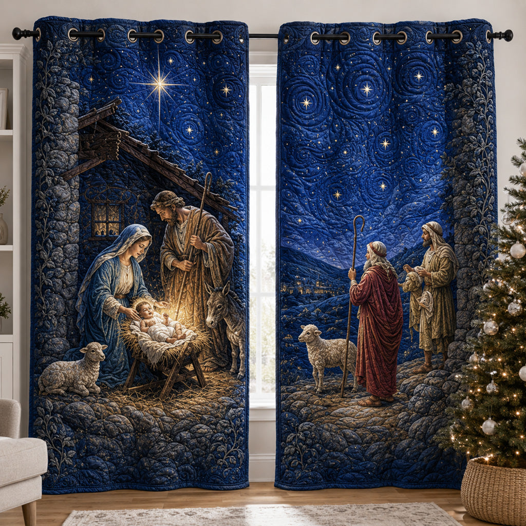 Celestial Night Guidance Quilted Curtains NCU0HNH1209