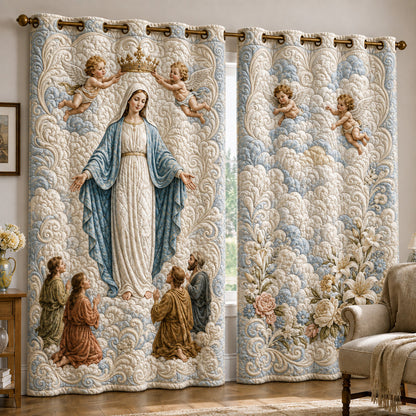 Celestial Queen Coronation Quilted Curtains NCU0HNH1217