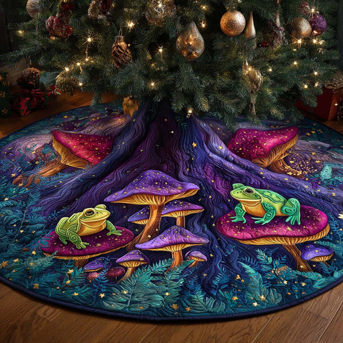 Celestial Shroom Forest Quilted Tree Skirt NCU0NXD1069