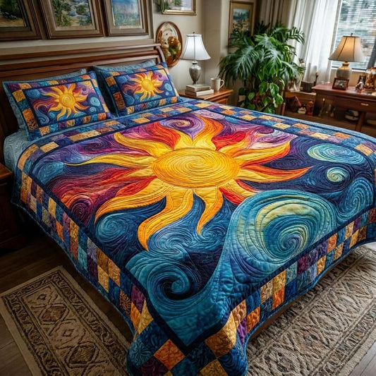 Celestial Solar Vortex Quilted Blanket NCU0DQQ0605