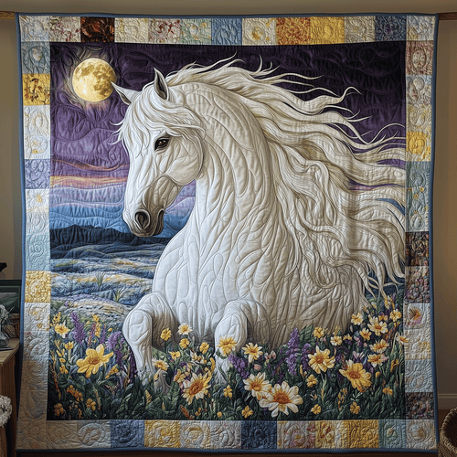 Celestial Stallion Art Quilt Hanging NCU0TH1701