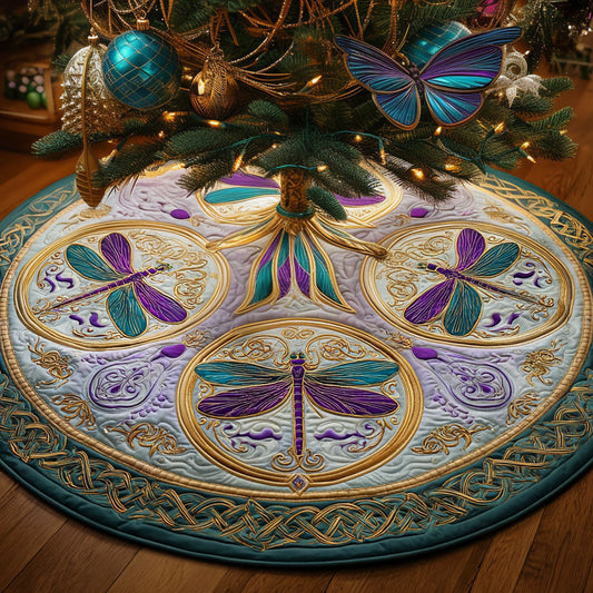 Celestial Wings Christmas Quilted Tree Skirt NCU0NTV427