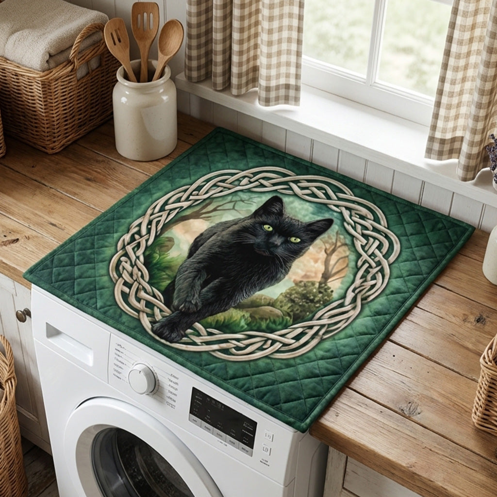 Celtic Shadow Cat Quilted Washer and Dryer Cover NCU0PTT1632