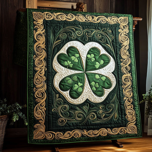 Celtic Clover Charm Quilted Blanket NCU0PTT147