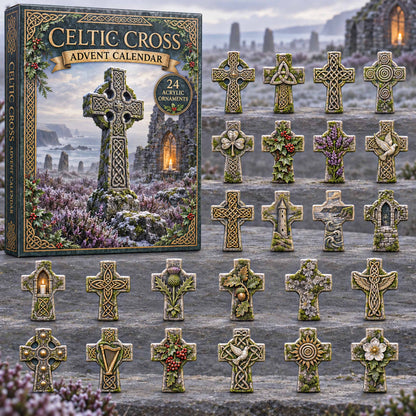 CHRISTMAS KICKOFF 40% OFF - Celtic Cross Advent Calendar 2026 - 24-Day Festive Countdown, Acrylic Charms Blind Box - Gift For Family NCU0NTD2210
