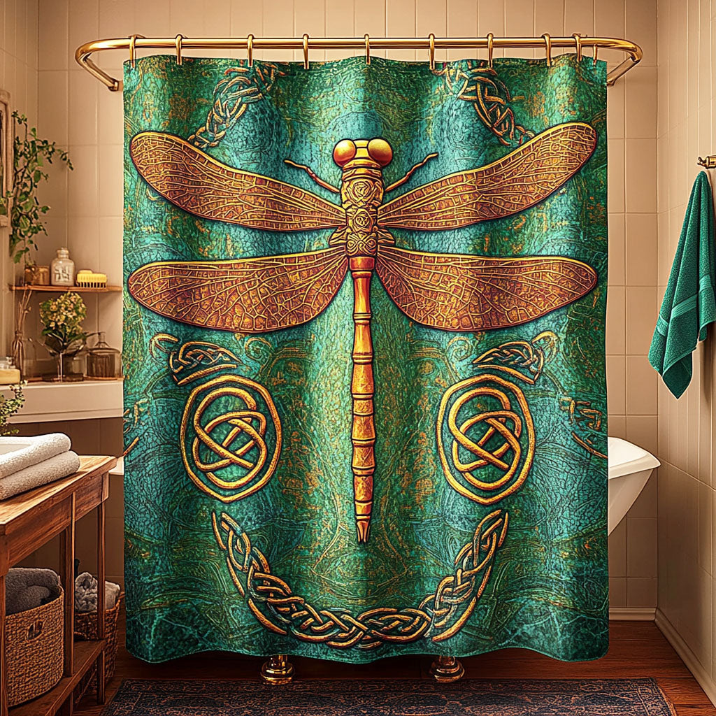 Celtic Dragonfly Shower Curtain NCU0NTD1496