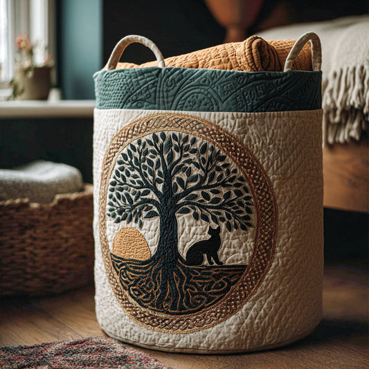 Celtic Enigma Quilted Laundry Basket NCU0PTT1631