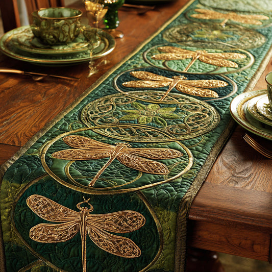 Celtic Meadow Dragonfly Quilted Table Runner NCU0NTD839