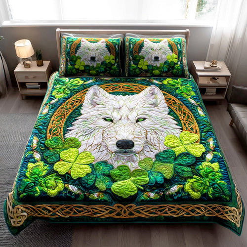 Celtic Moon Wolf 3-Piece Quilted Bedding Set NCU0NTD632
