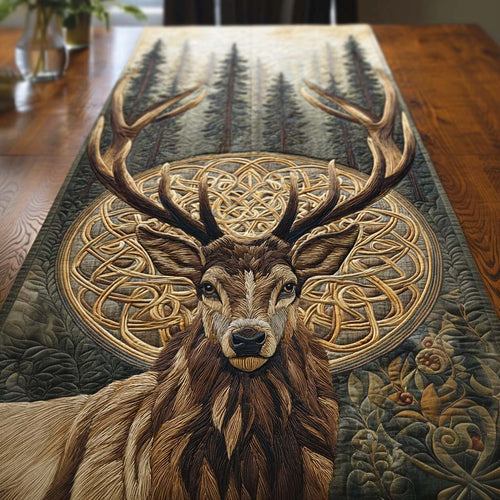 Celtic Stag Circle Quilted Table Runner NCU0NNT2275