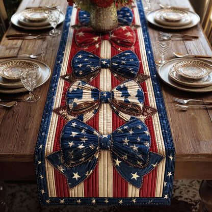 Ceremony Bows Quilted Table Runner NCU0HNH935