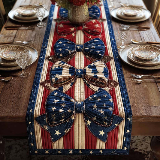 Ceremony Bows Quilted Table Runner NCU0HNH935