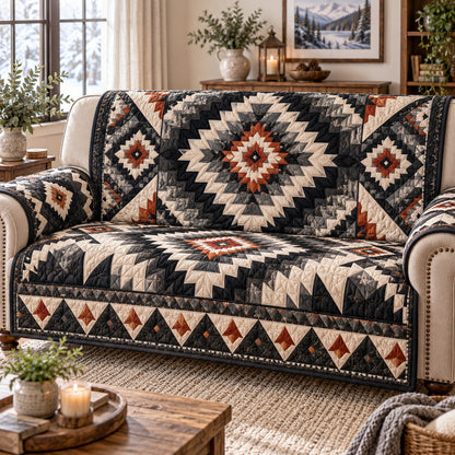 Charcoal Southwest Loveseat Sofa Cover NCU0NTD2375