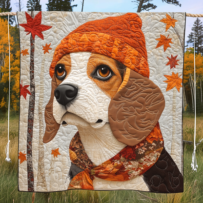 Charming Beagle Quilted Blanket NCU0VL424