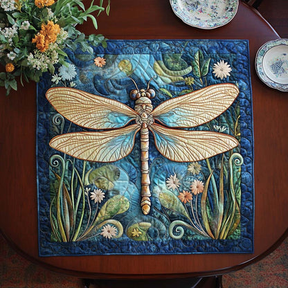 Charming Dragonfly Days Quilted Table Topper NCU0NNT999