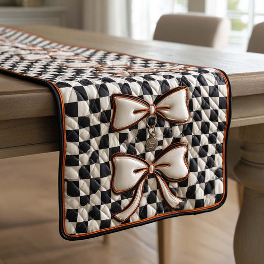 Checkered Charms Quilted Table Runner NCU0NXD292