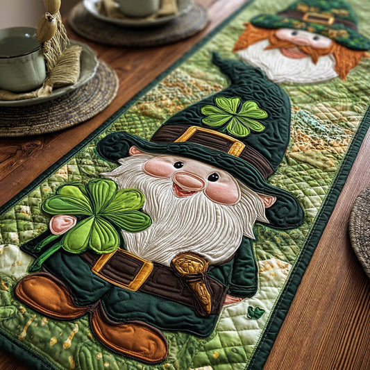 Cheer Leprechaun Quilted Table Runner NCU0NTD1348