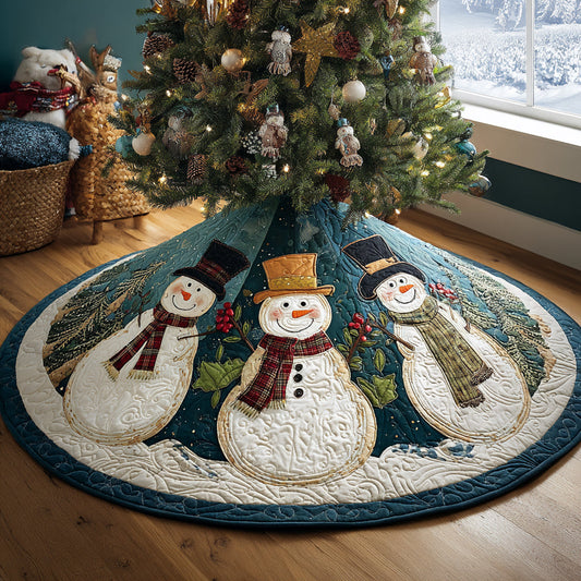 Cheerful Frost Christmas Quilted Tree Skirt NCU0DV1409