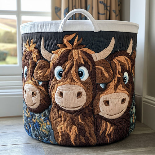 Cheerful Trio Quilted Laundry Basket NCU0PVL500