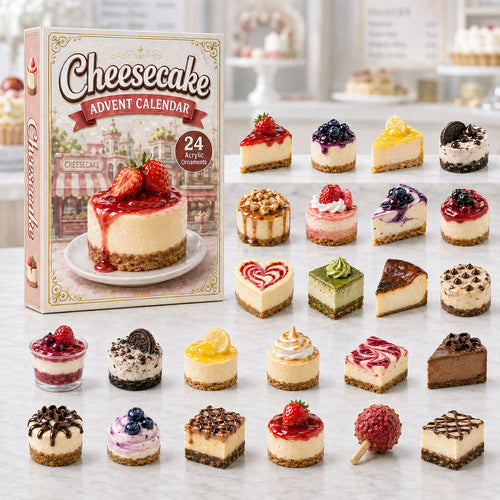 CHRISTMAS KICKOFF 40% OFF - Cheesecake Sweet Treat Advent Calendar 2026 - 24-Day Festive Countdown, Acrylic Charms Blind Box - Gift For Dessert Lovers AC0HA236