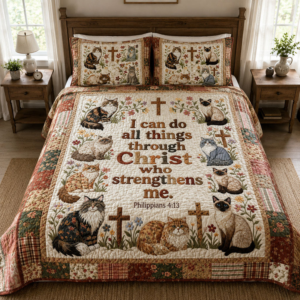 Cherished Companions 3-Piece Quilted Bedding Set NCU0PTT3308
