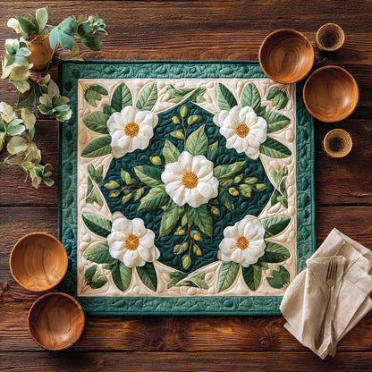 Cherokee Rose Gardenias Quilted Table Topper NCU0NXD132