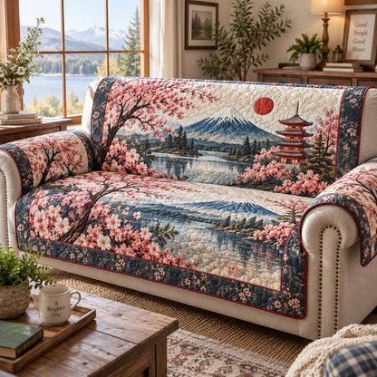 Cherry Blossom Pagoda Quilted Sofa Cover NCU0DV2444