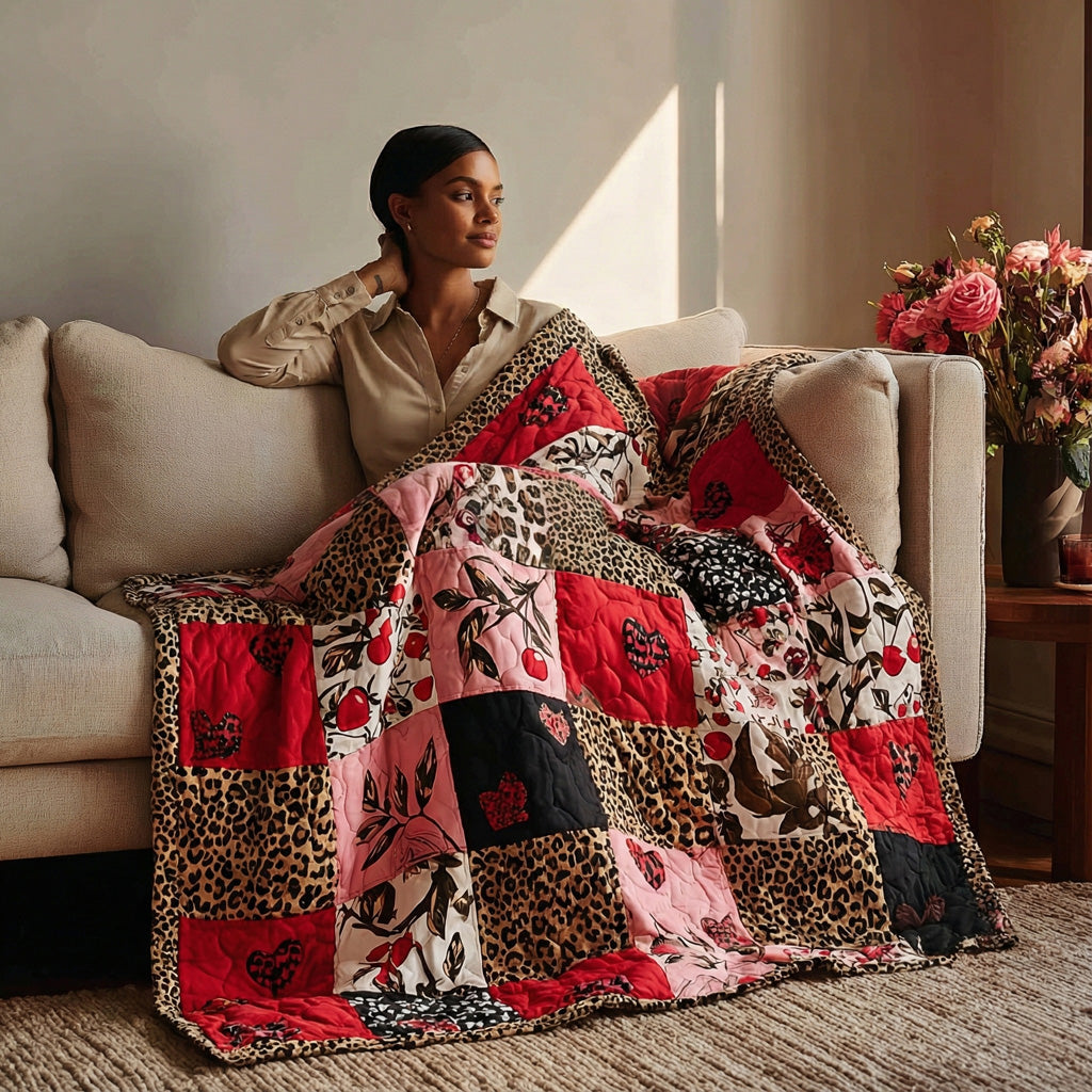 Cherry Noir Muse Quilted Blanket NCU0LDH268