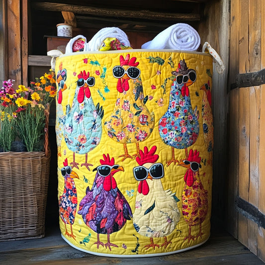 Chick-a-Boom Quilted Laundry Basket NCU0PTT776